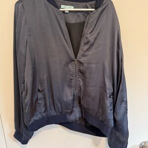 She + Sky Blue Bomber Jacket Lightweight Casual